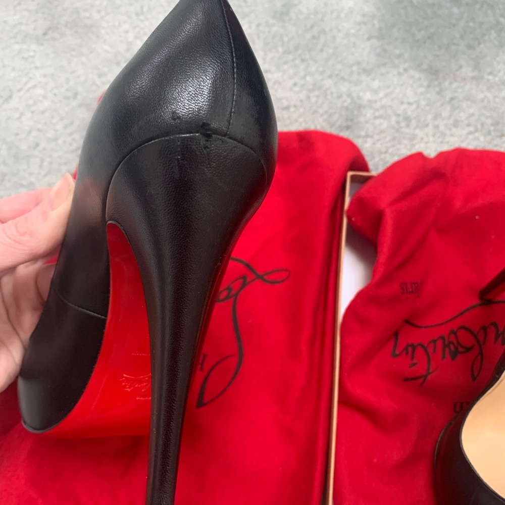 Christian Louboutin Very Prive 120  in black/red - Picture 7 of 15